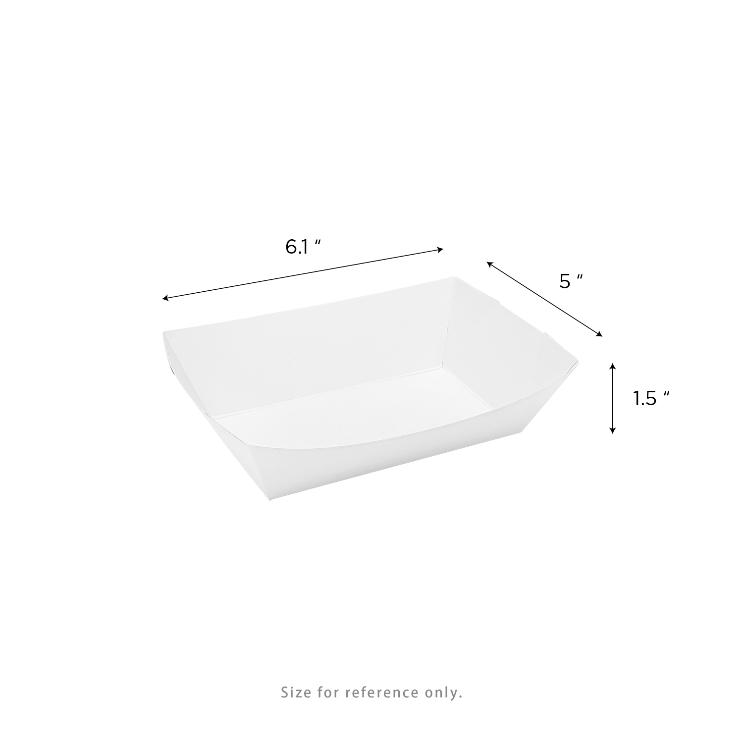 [1,000 ct] 2.0 lb Food Tray | White