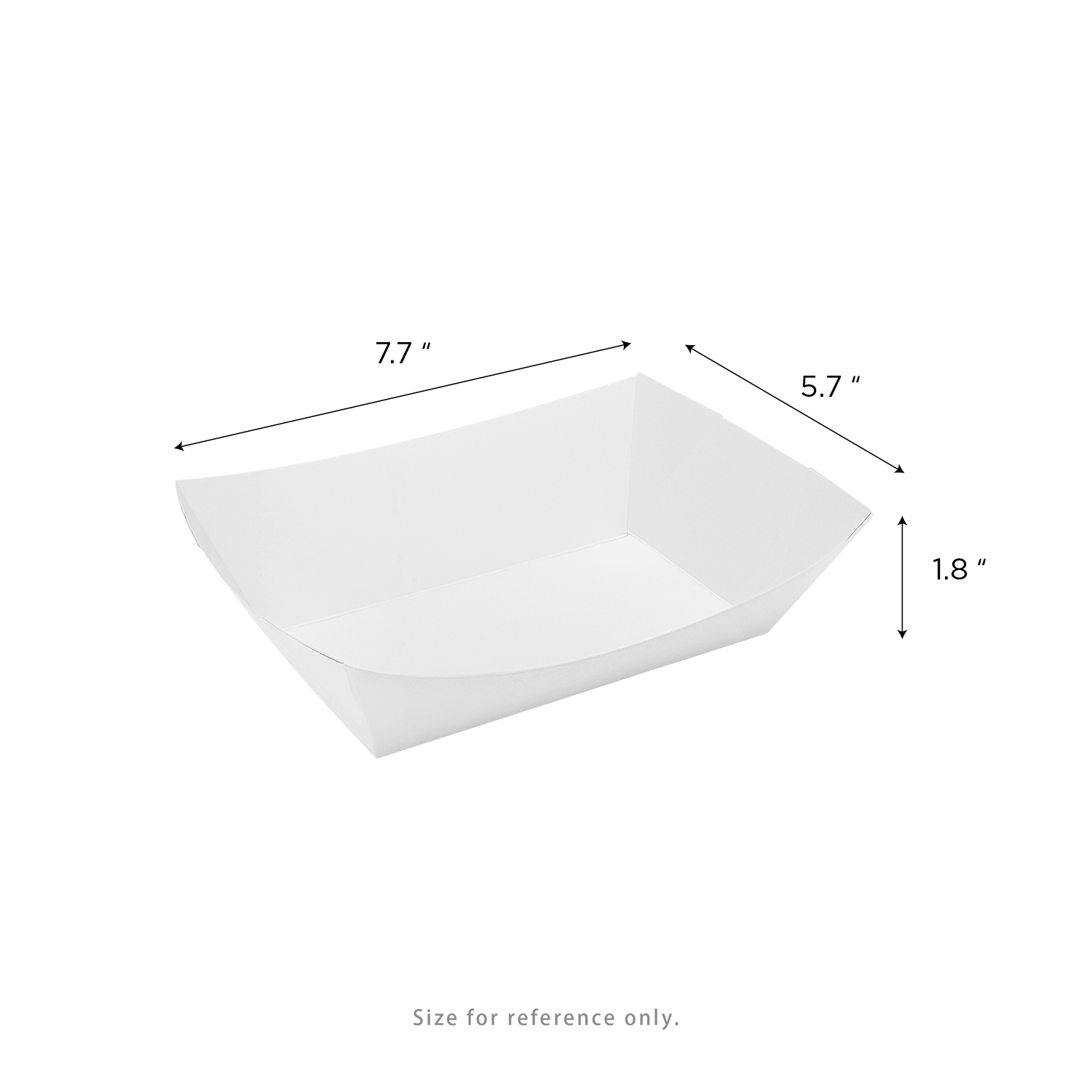 [500 ct] 3.0 lb Food Tray | White