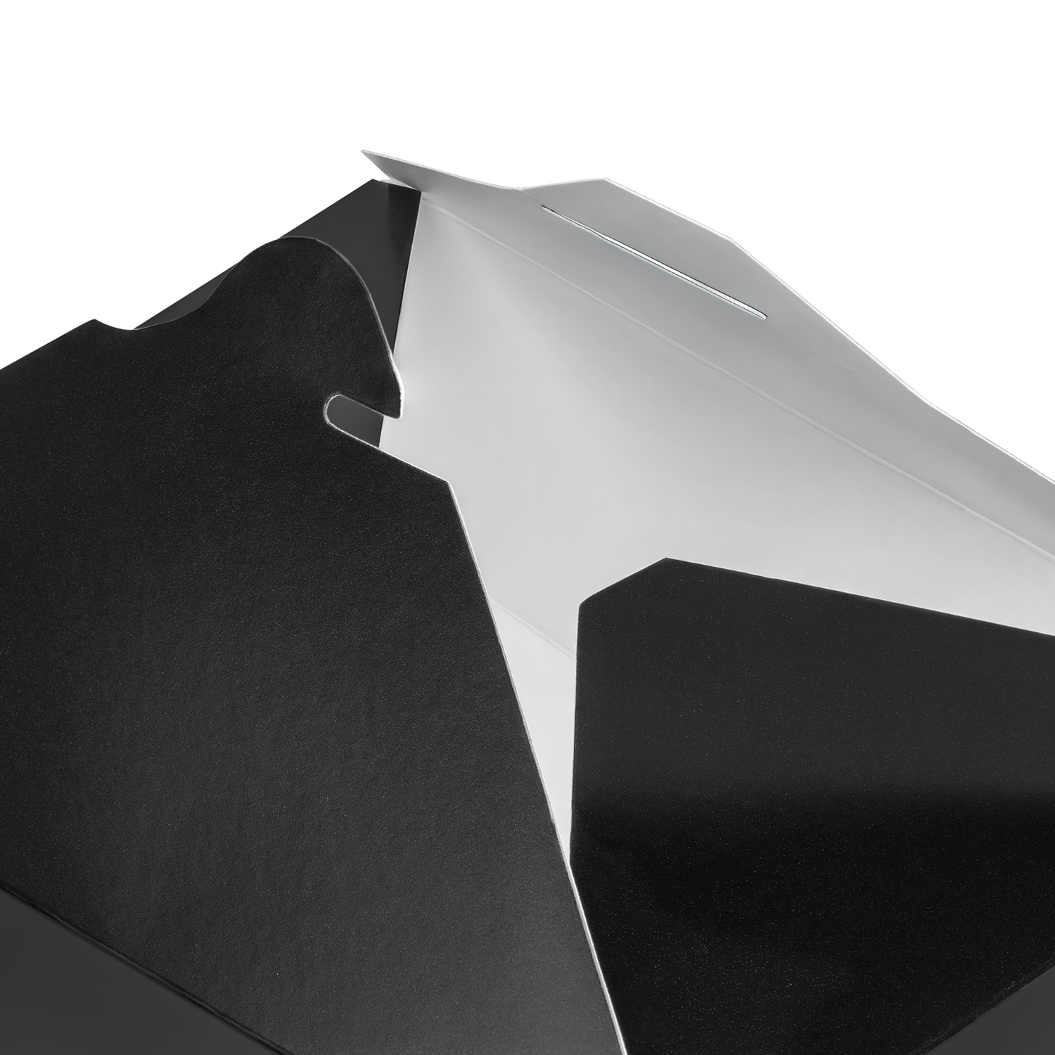 [200 ct] Paper Fold To-Go Containers | 54 fl oz | Black