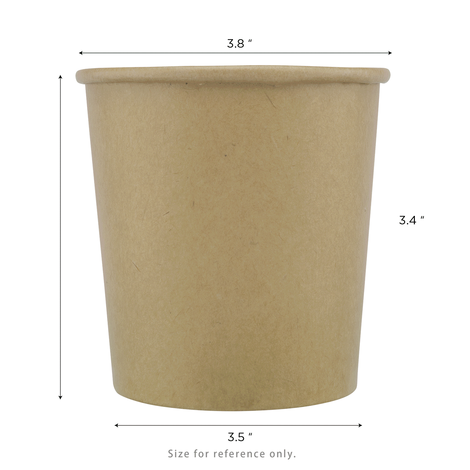 Karat 16oz Gourmet Paper Food Container, Kraft (96mm) - 500 pcs