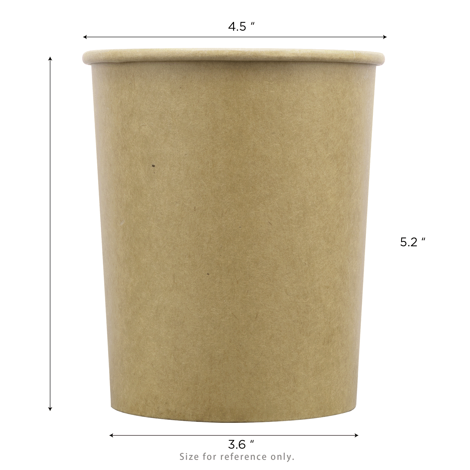 32 oz Gourmet Paper Food Container, Kraft (115mm) - 500 pcs