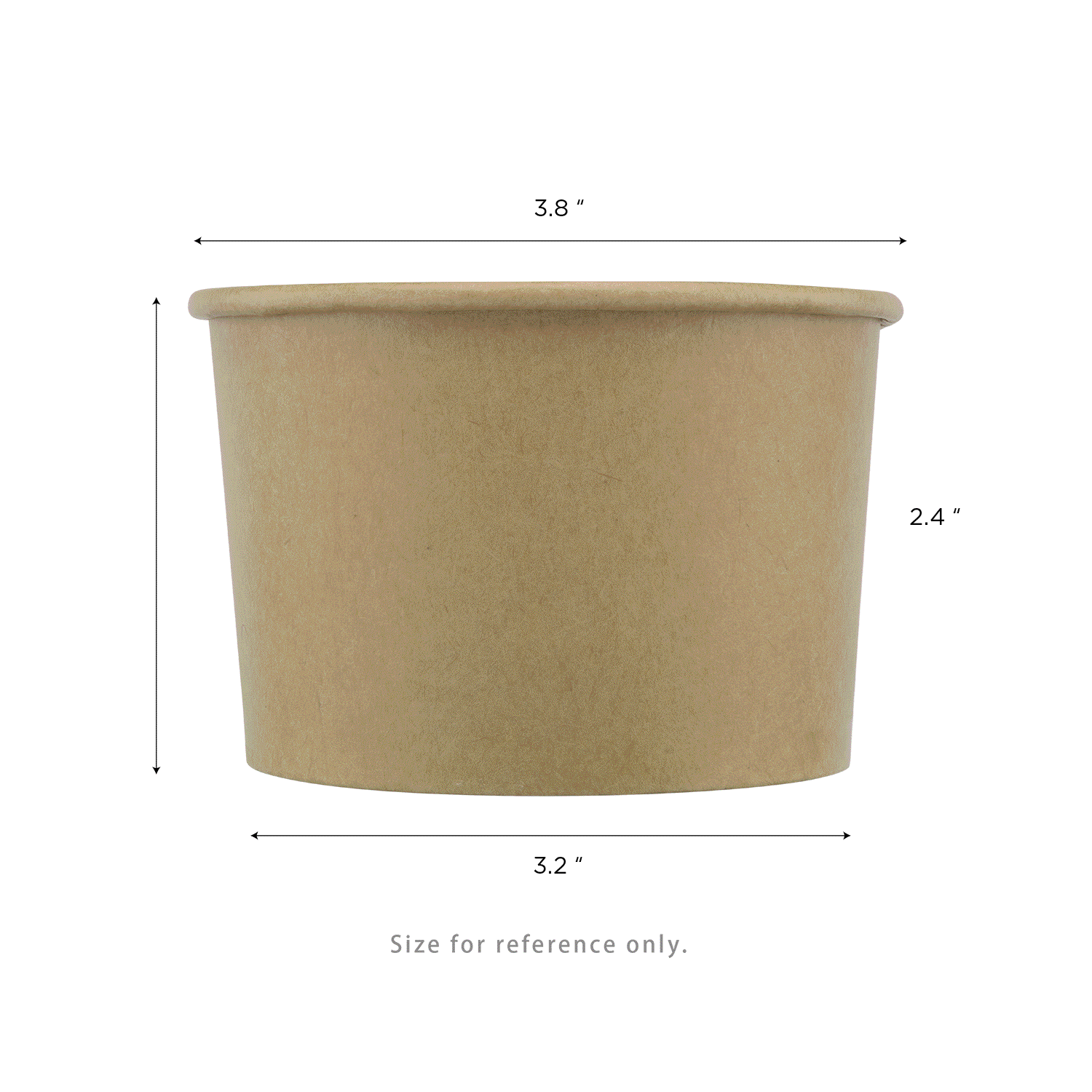 Karat 8oz Gourmet Paper Food Container, Kraft (96mm) - 1,000 pcs