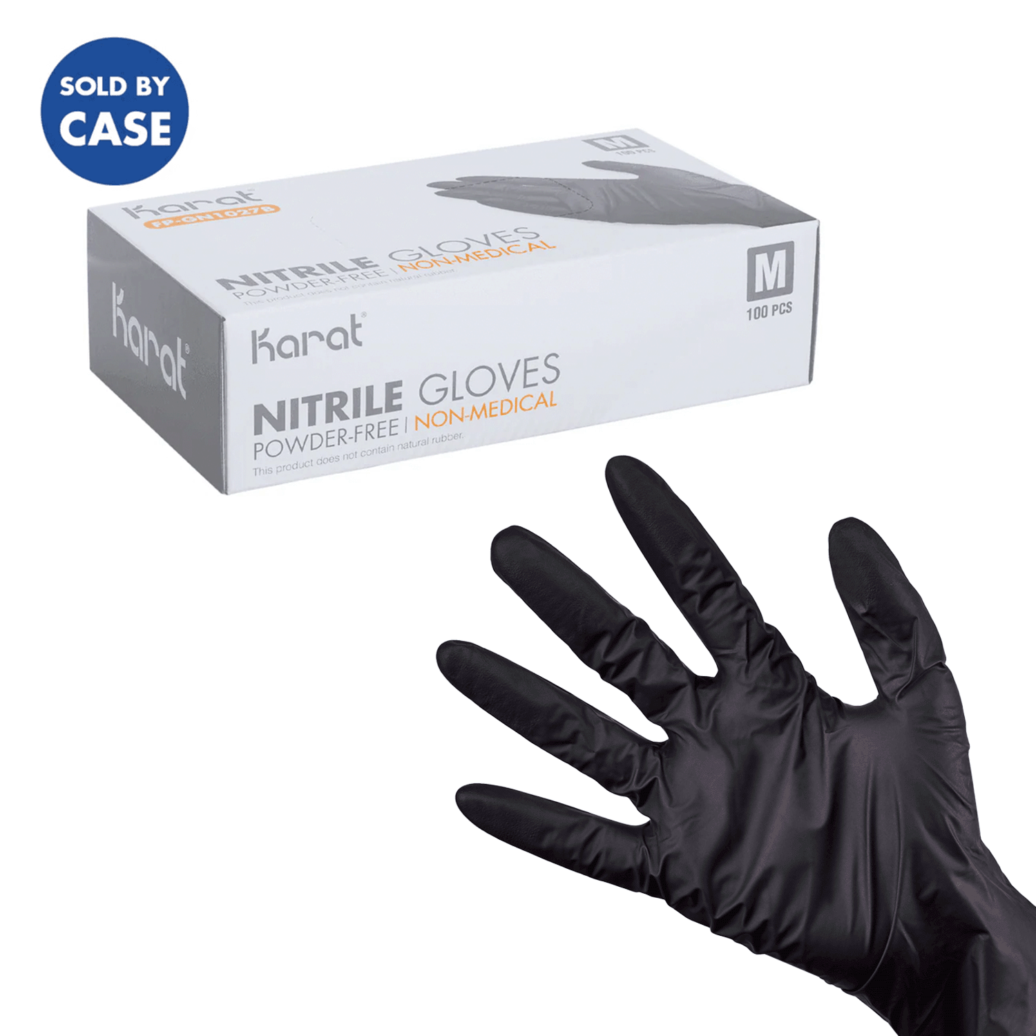 [1,000 ct] Nitrile Gloves | Latex-Free | Powder-Free | Black | Medium