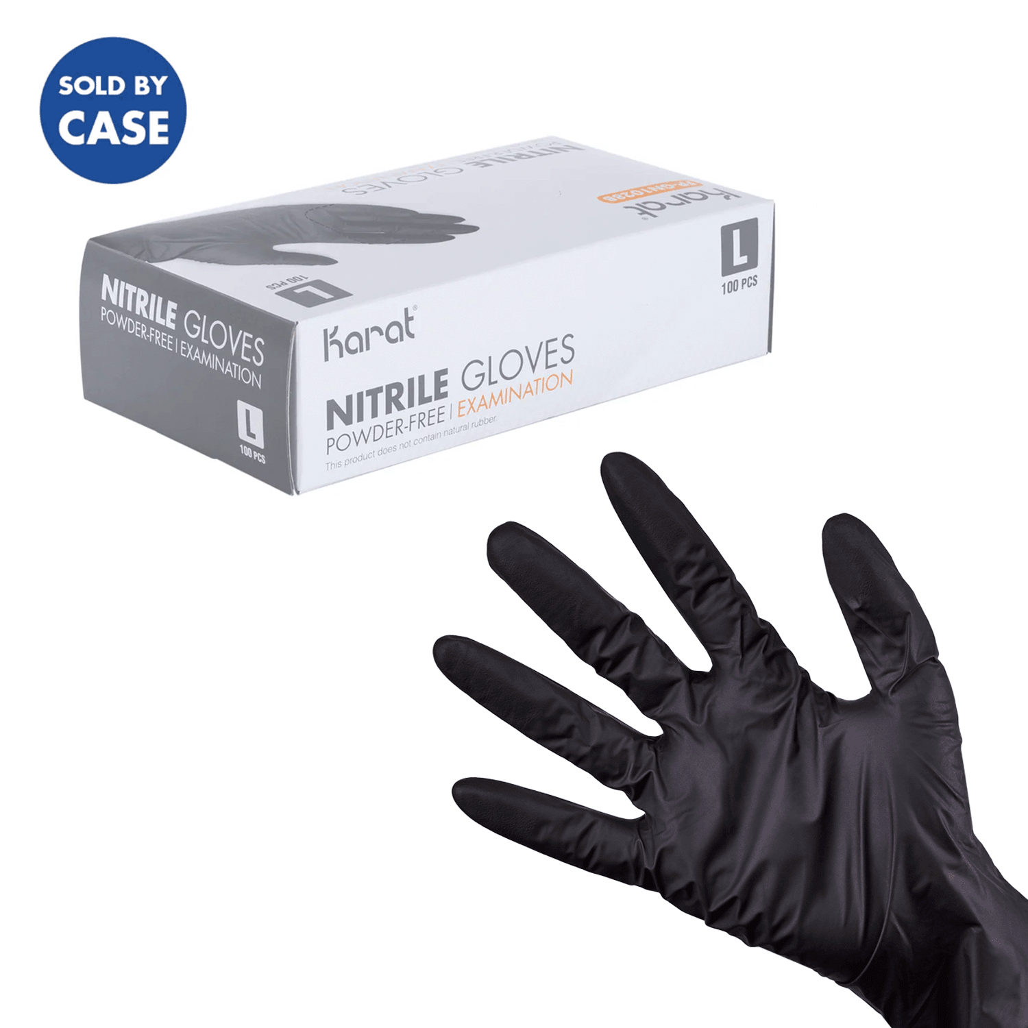 [1,000 ct] Nitrile Gloves | Latex-Free | Powder-Free | Black | Large