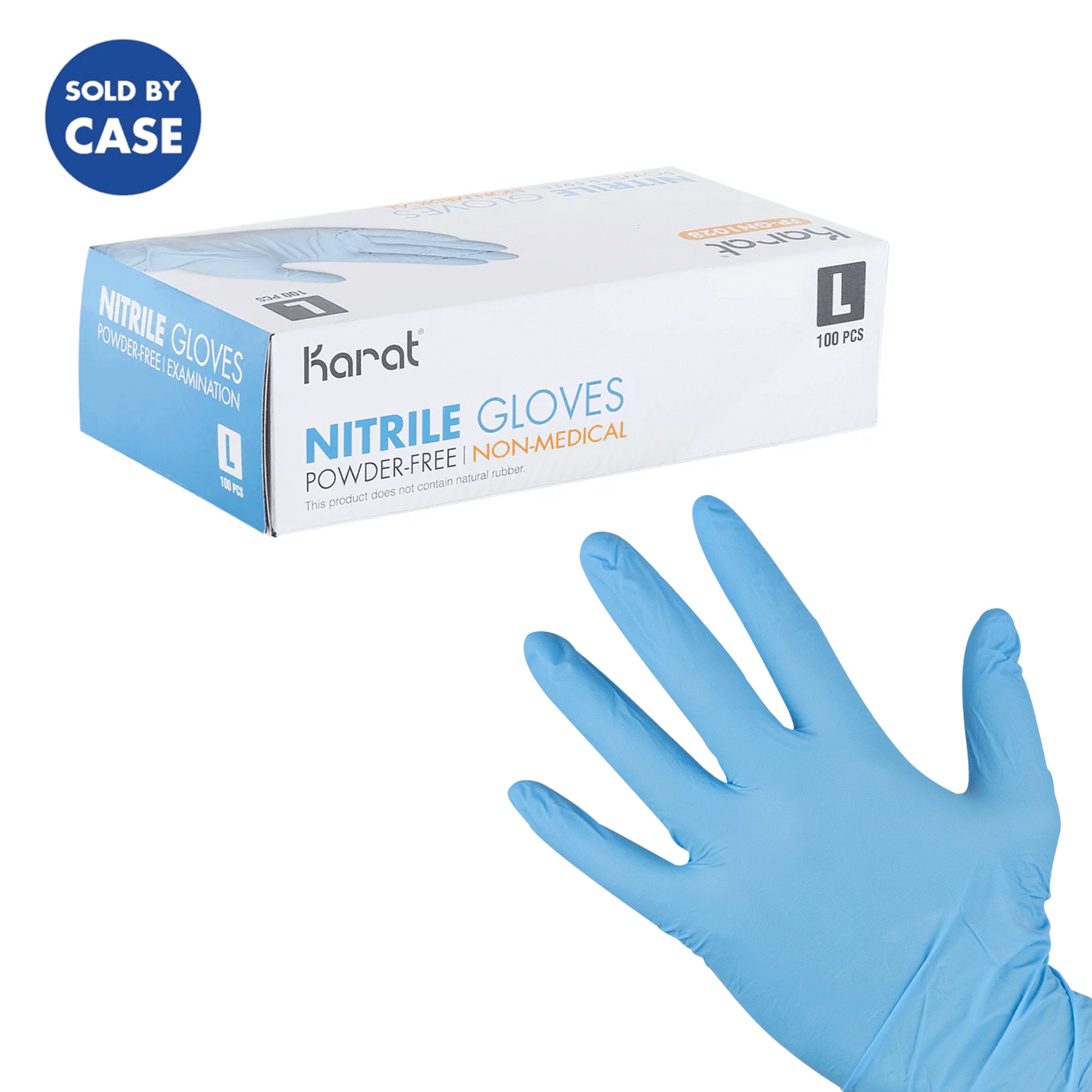 [1,000 ct] Nitrile Gloves | Latex-Free | Powder-Free | Blue | Large