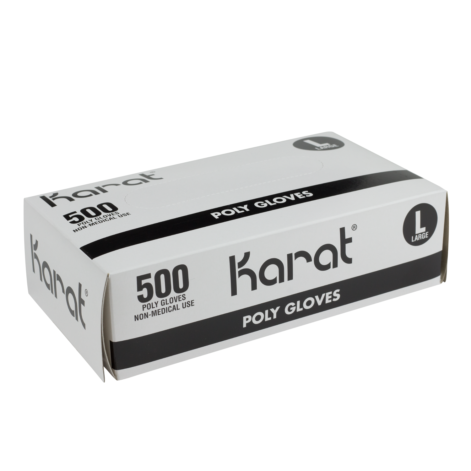 [10,000 ct] Poly Gloves | Clear | Large