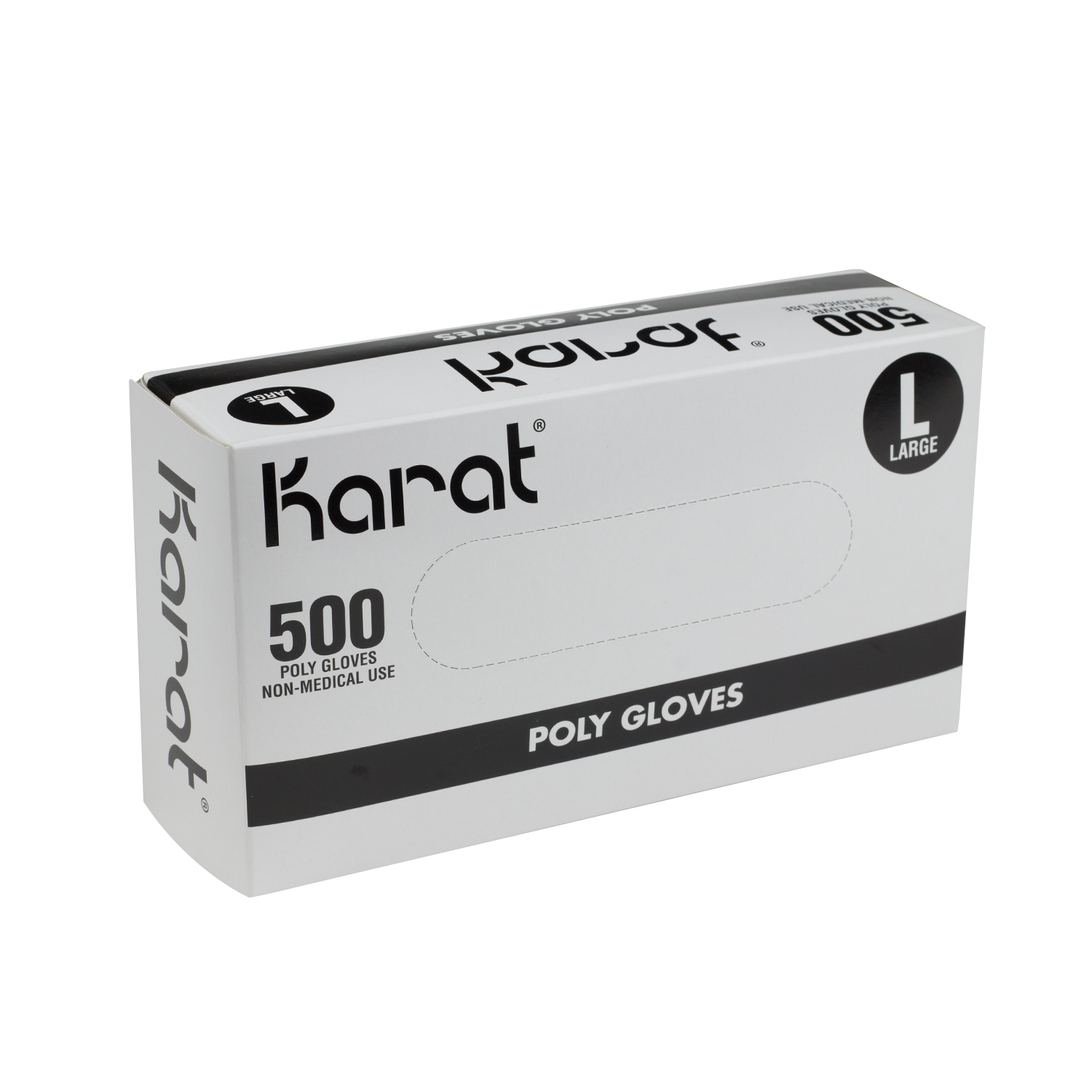 [10,000 ct] Poly Gloves | Clear | Large