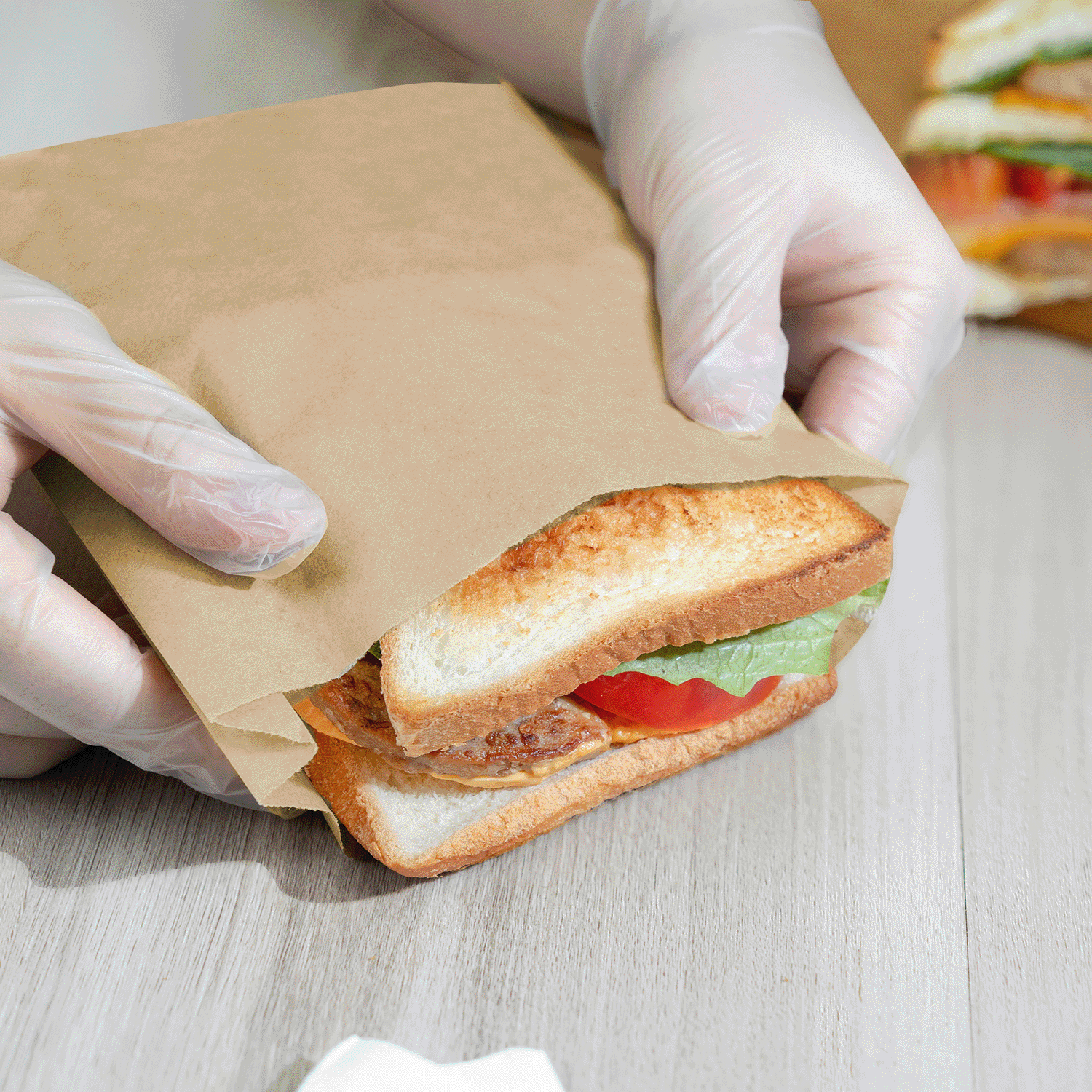Karat Grease-Resistant Sandwich Bag, Kraft - 2,000 pcs