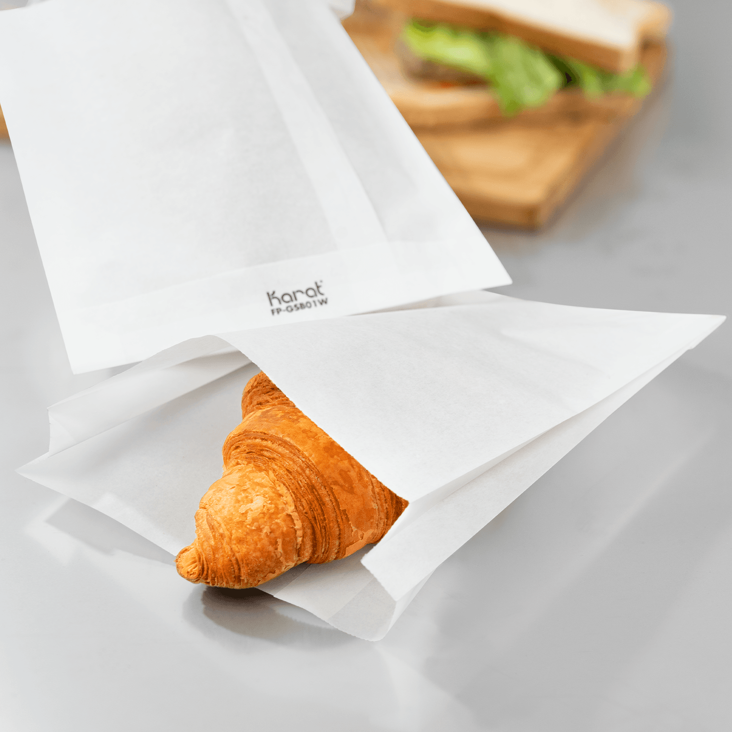 Karat Grease-Resistant Sandwich Bag, White - 2,000 pcs