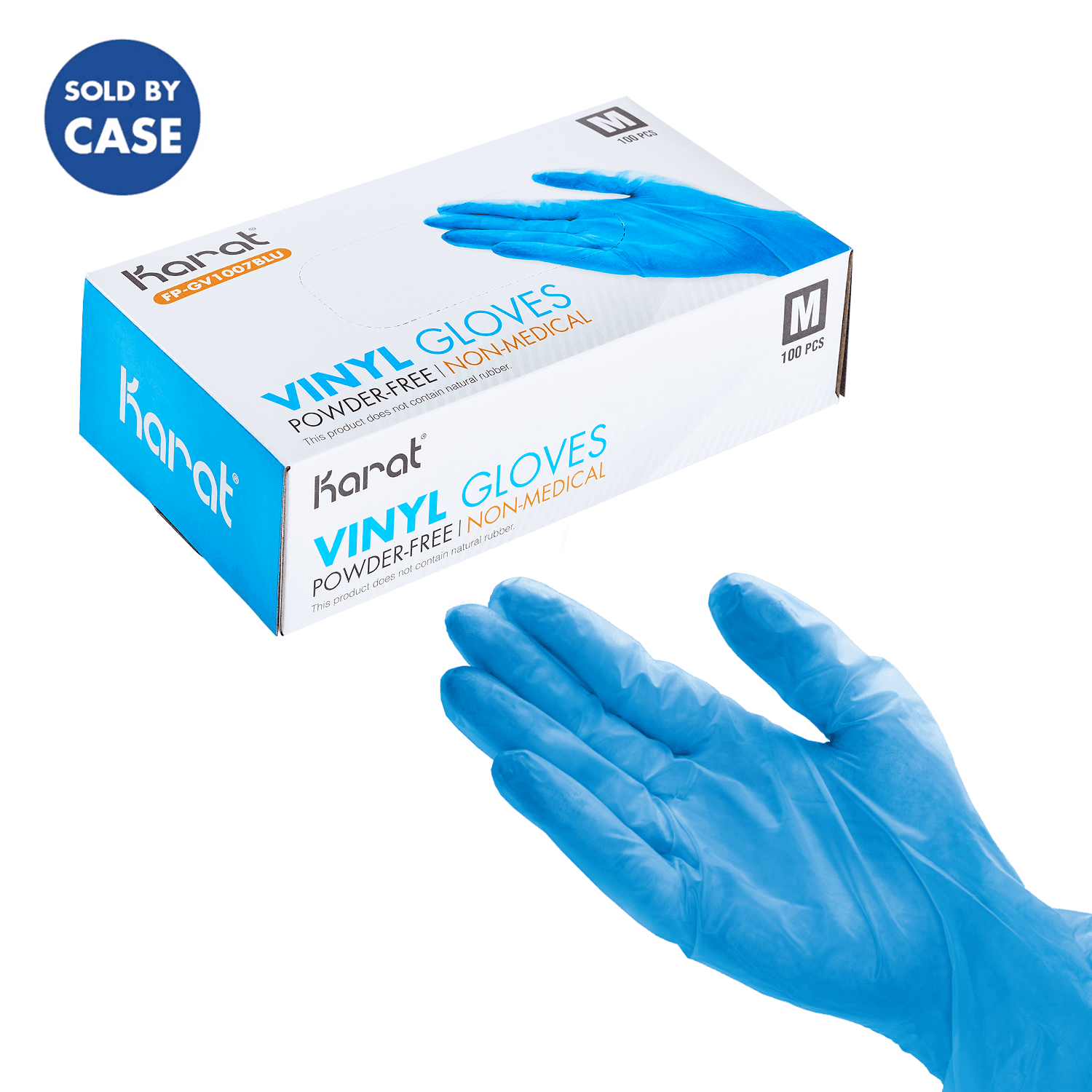 [1,000 ct] Vinyl Gloves | Latex-Free | Powder-Free | Blue | Medium