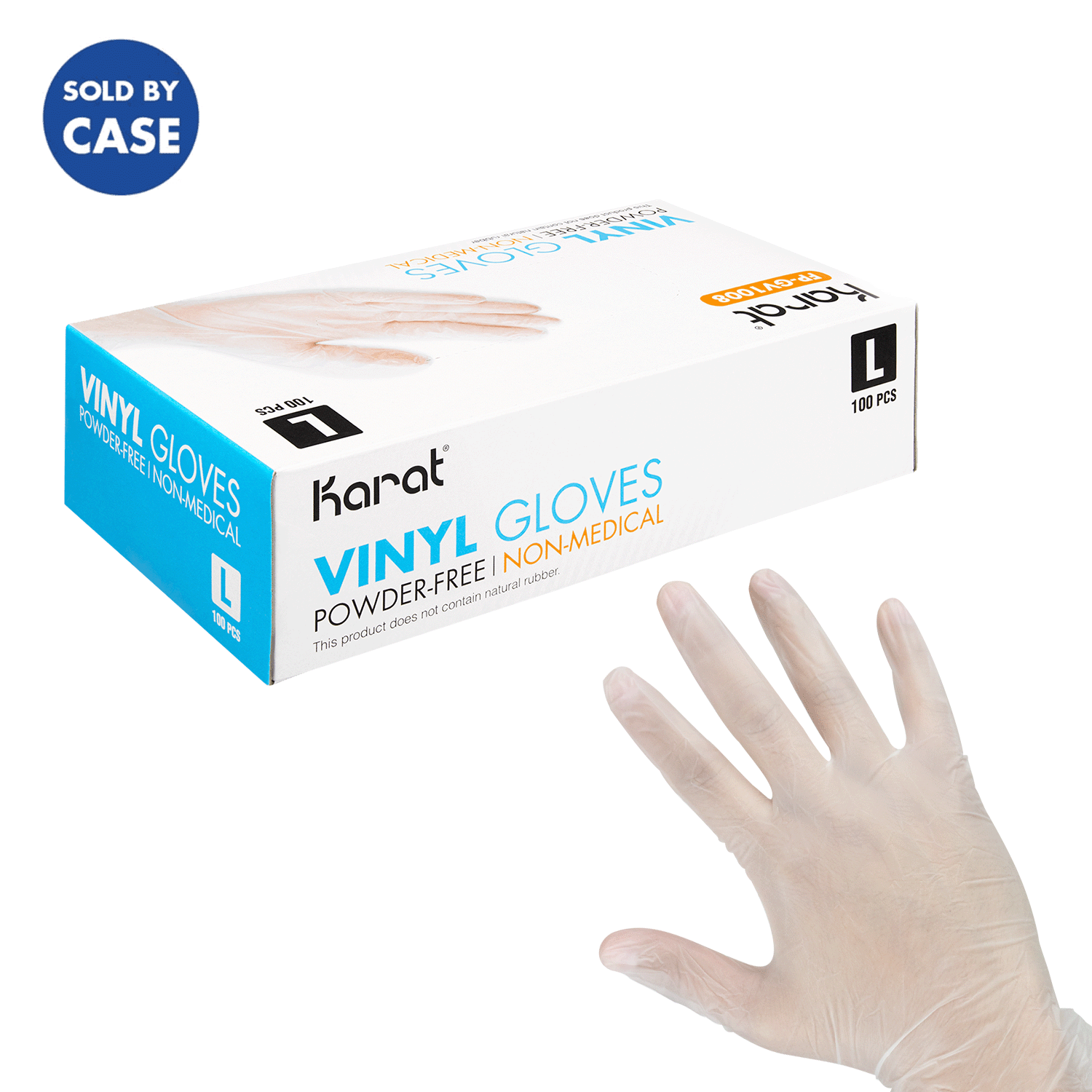 [1,000 ct] Vinyl Gloves | Latex-Free | Powder-Free | Clear | Large