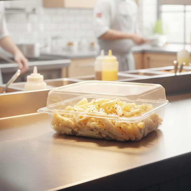 [250 ct] 8''x 8'' Hinged Food Containers | PET | Clear