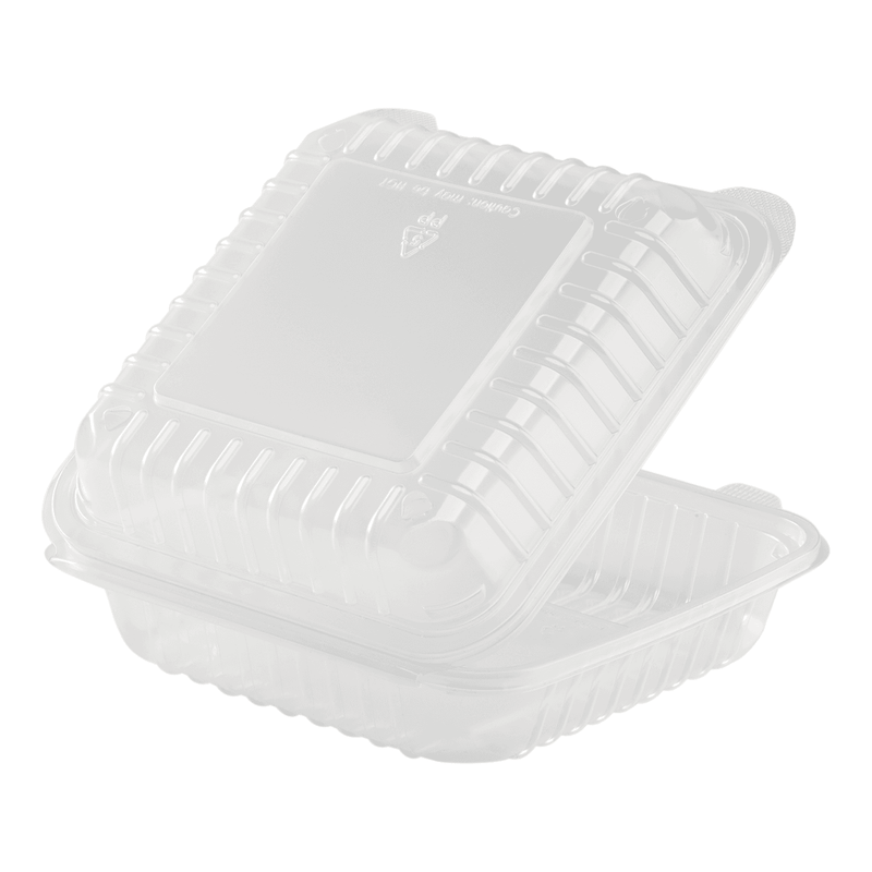 8 Clear Hinged with Lid Container (250pcs)