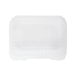 Clear Karat 9'' x 6" PP Plastic Hinged Container from above