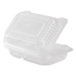 Karat 9'' x 6" PP Plastic Hinged Containers with 2 Compartments