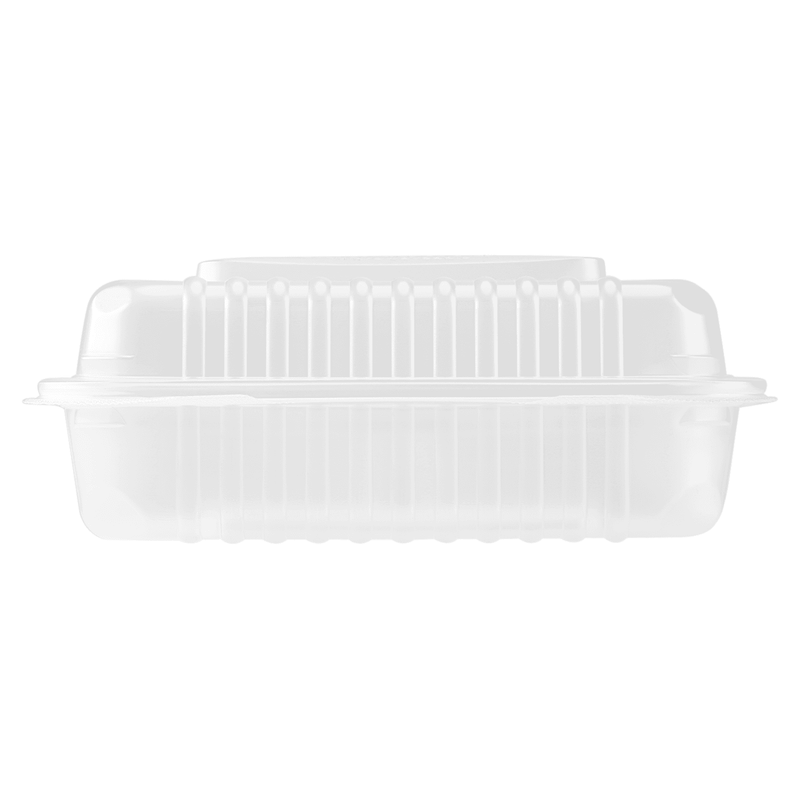 50 Pack Clear Hinged Plastic Containers - Single Compartment