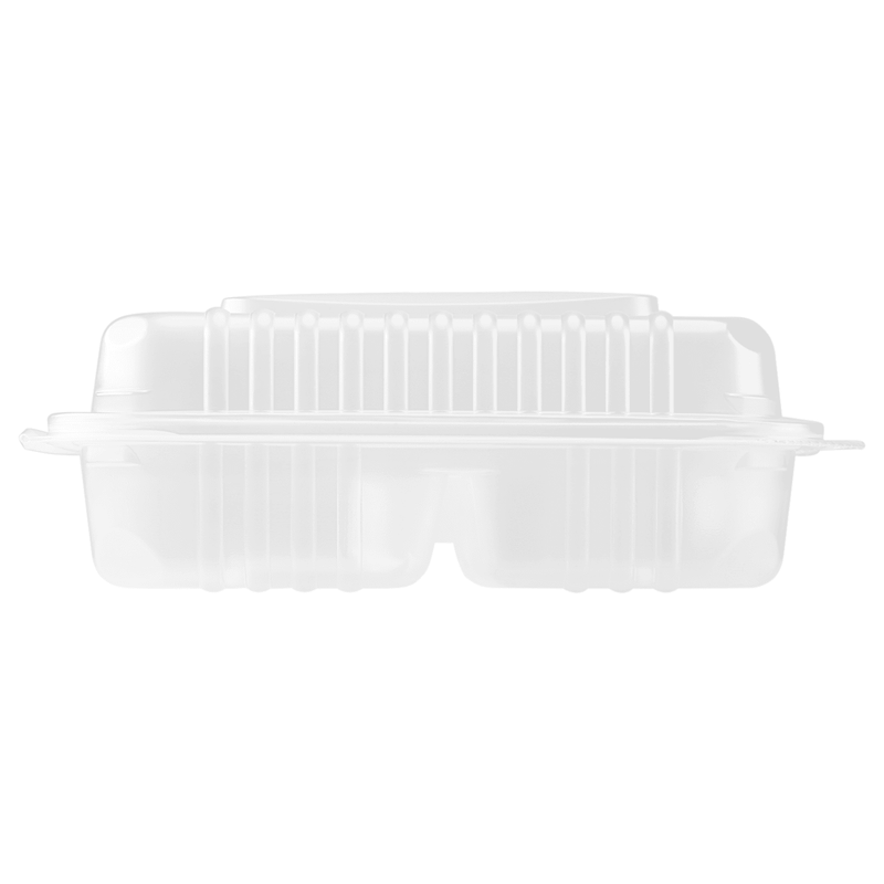 9x9 White 3-Compartment Foam Take-Out Containers, Reyma HC993