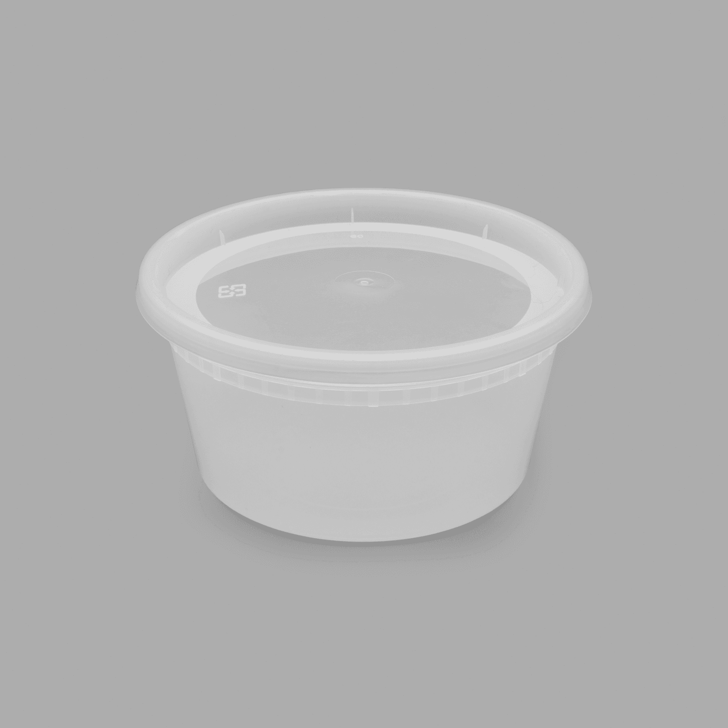 [240 sets] 12 oz Deli Containers with Lids | Injection Molded PP | Clear