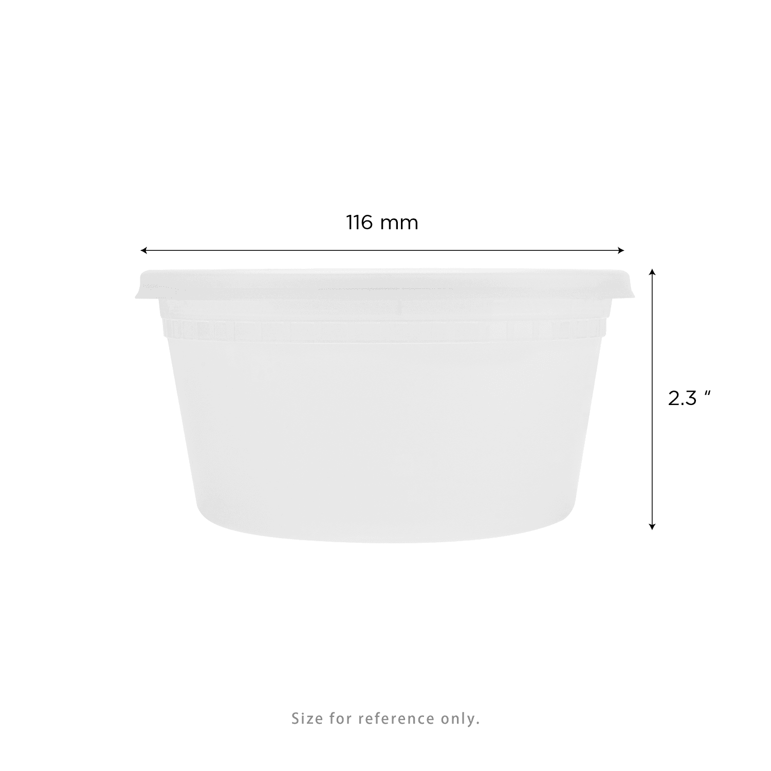 [240 sets] 12 oz Deli Containers with Lids | Injection Molded PP | Clear