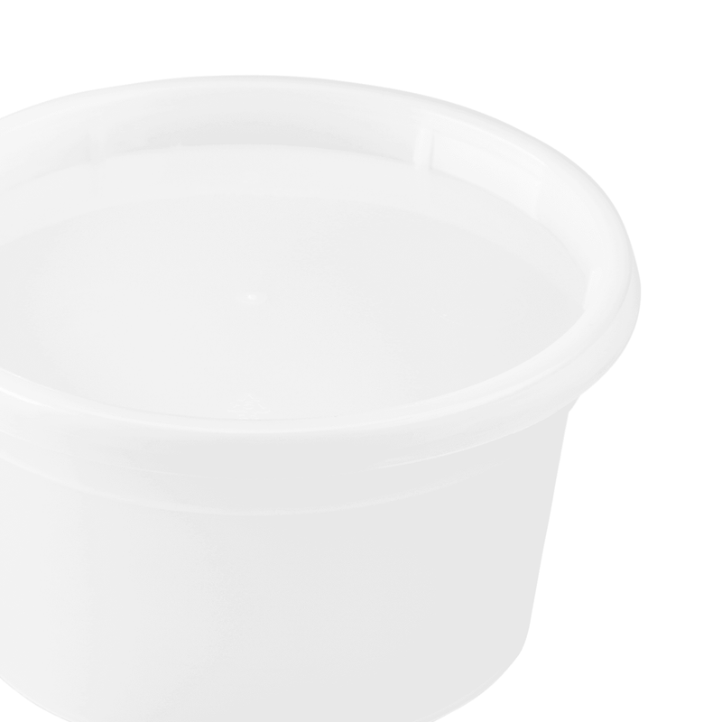 12 oz. Round Clear Plastic Soup Container Set - 240/Case