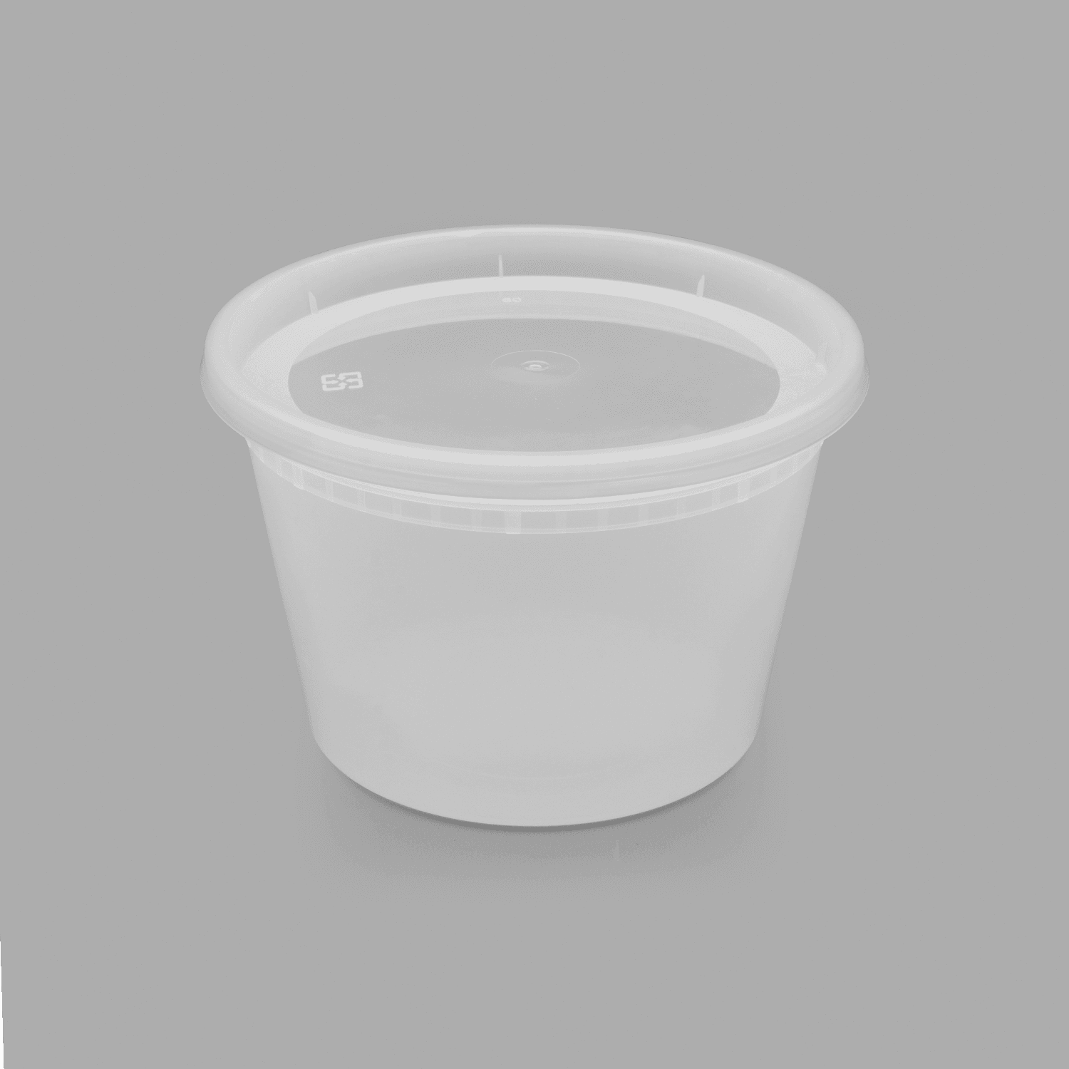 [240 sets] 16 oz Deli Containers with Lids | Injection Molded PP | Clear