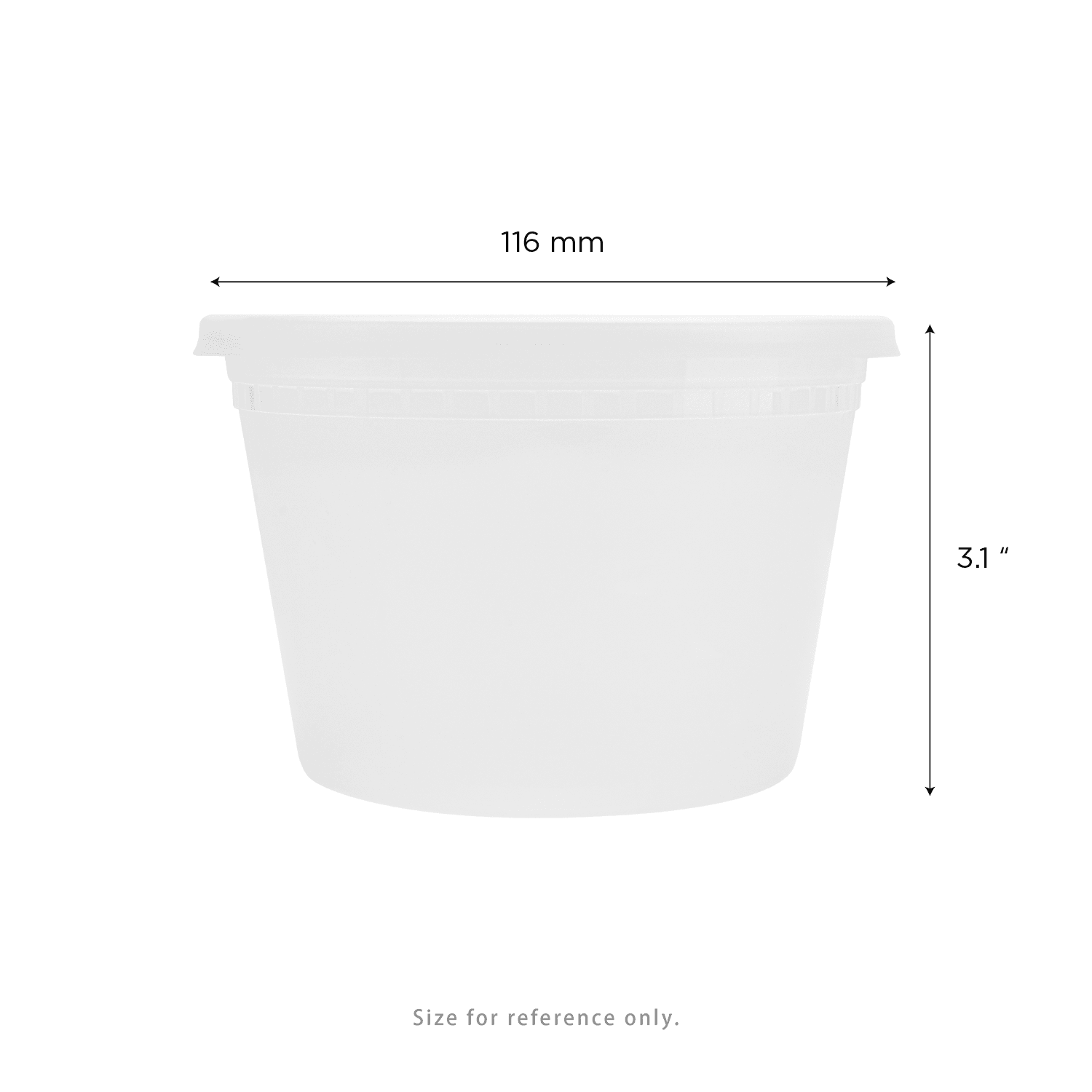 [240 sets] 16 oz Deli Containers with Lids | Injection Molded PP | Clear