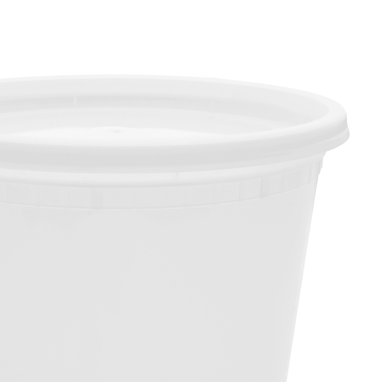[240 sets] 24 oz Deli Containers with Lids | Injection Molded PP | Clear