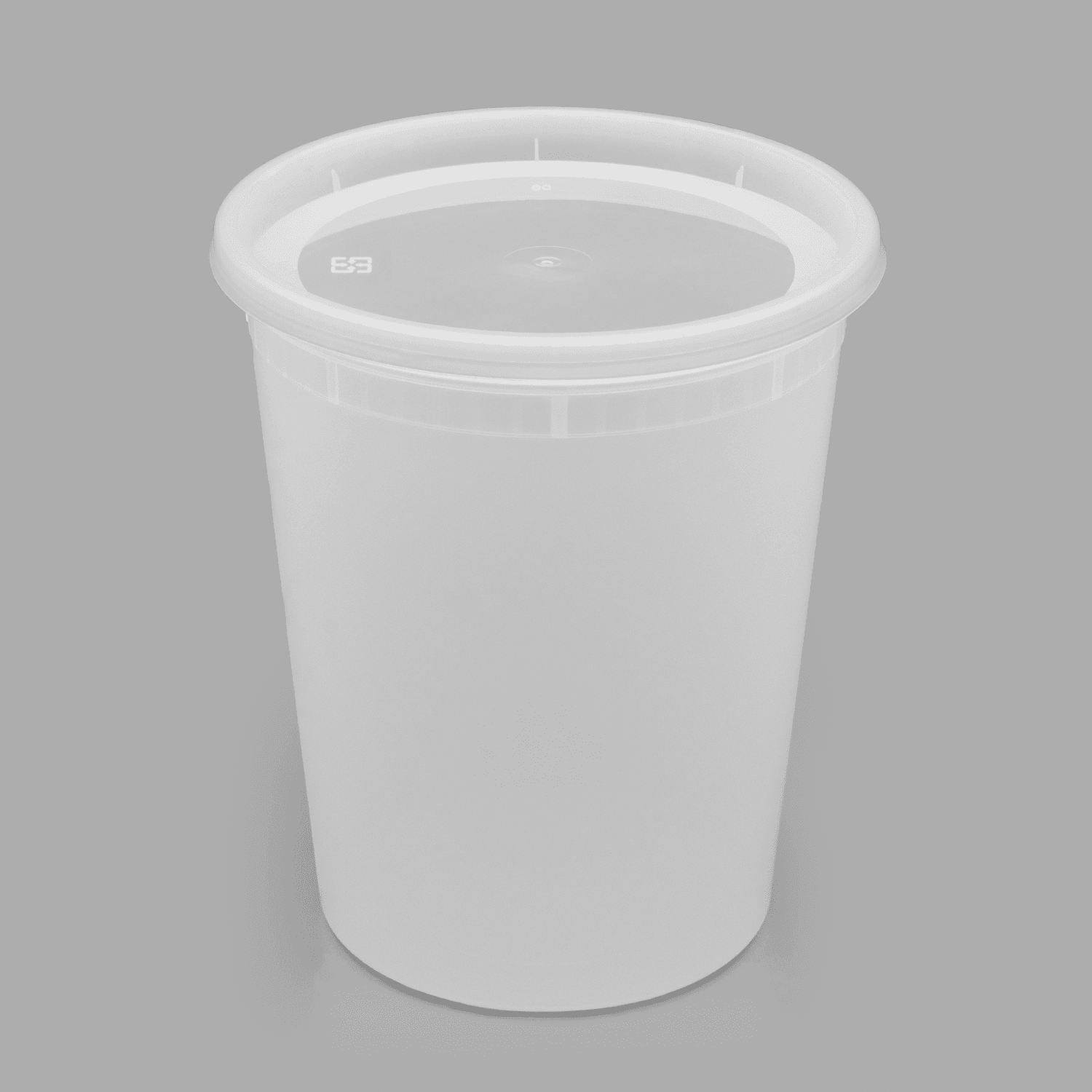 [240 sets] 32 oz Deli Containers with Lids | Injection Molded PP | Clear