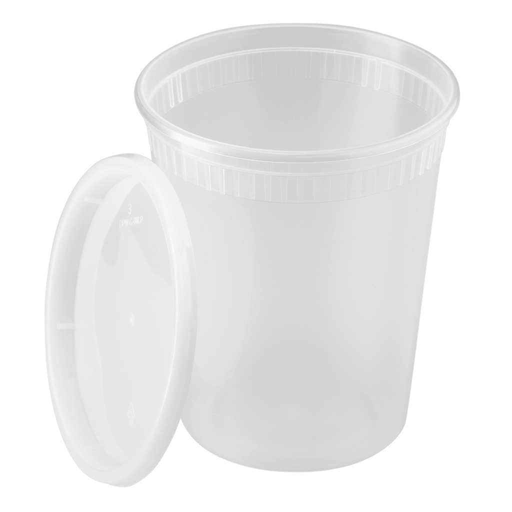 32 oz Boba tea injection bucket plastic cups with lids