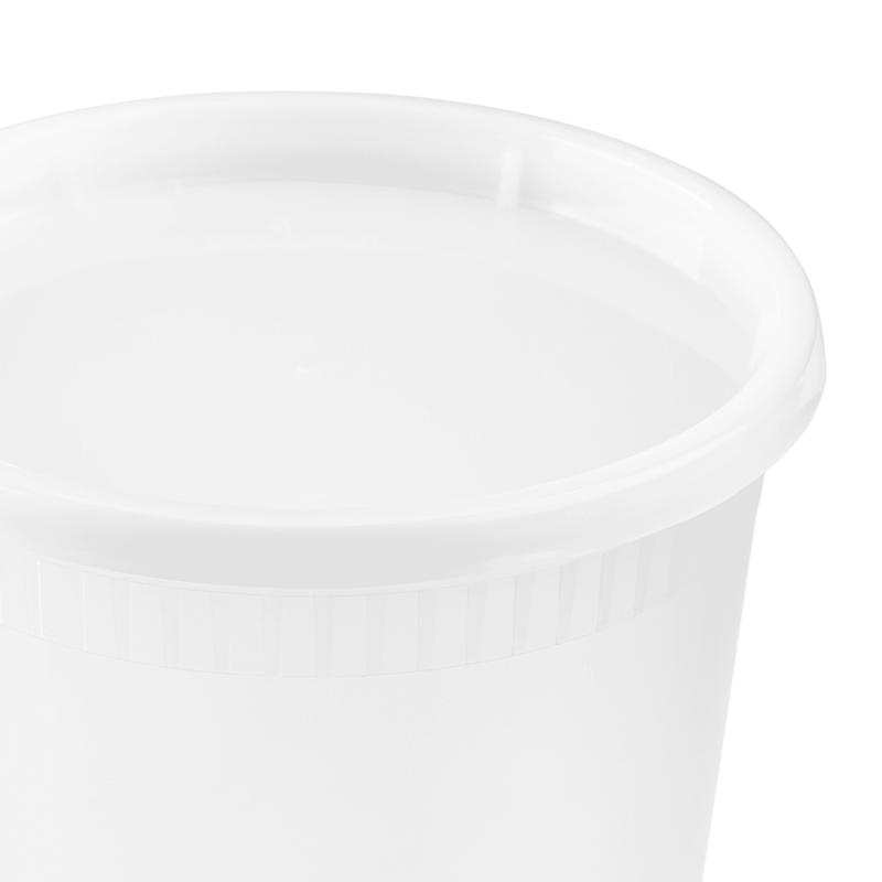 32oz DELI CONTAINER WITH LID - 5 x 5 TALL - 250/CASE