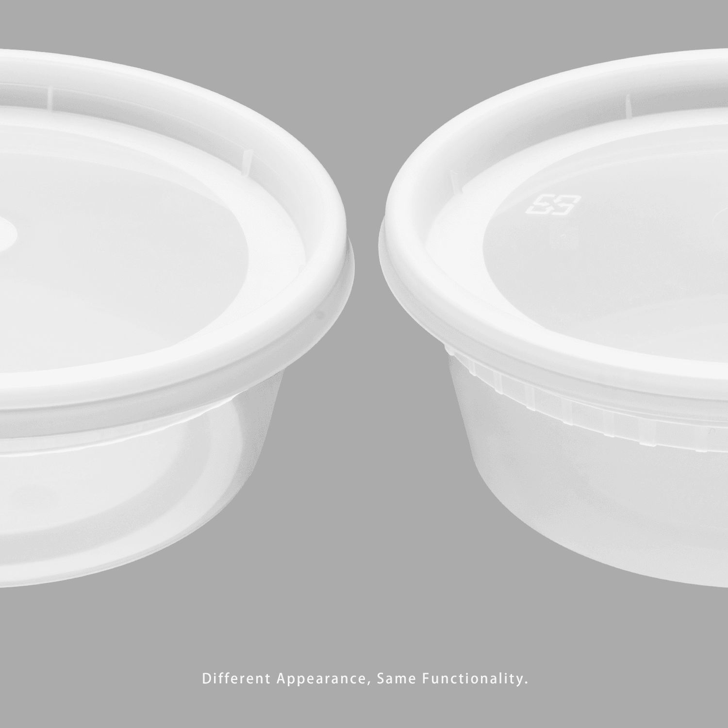 [240 sets] 8 oz Deli Containers with Lids | Injection Molded PP | Clear