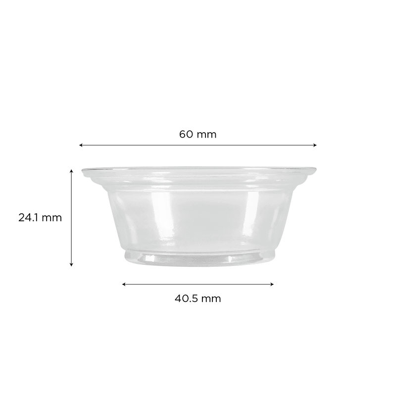 GOURMEX 1.5oz Clear Plastic Containers With Lids Portion Cups