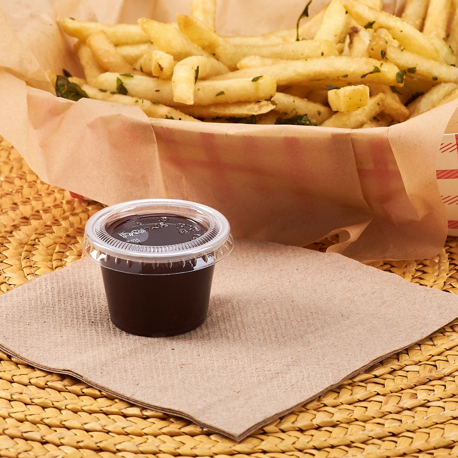 [2,500 ct] 1 oz Tall PET Plastic Portion Cup Lids