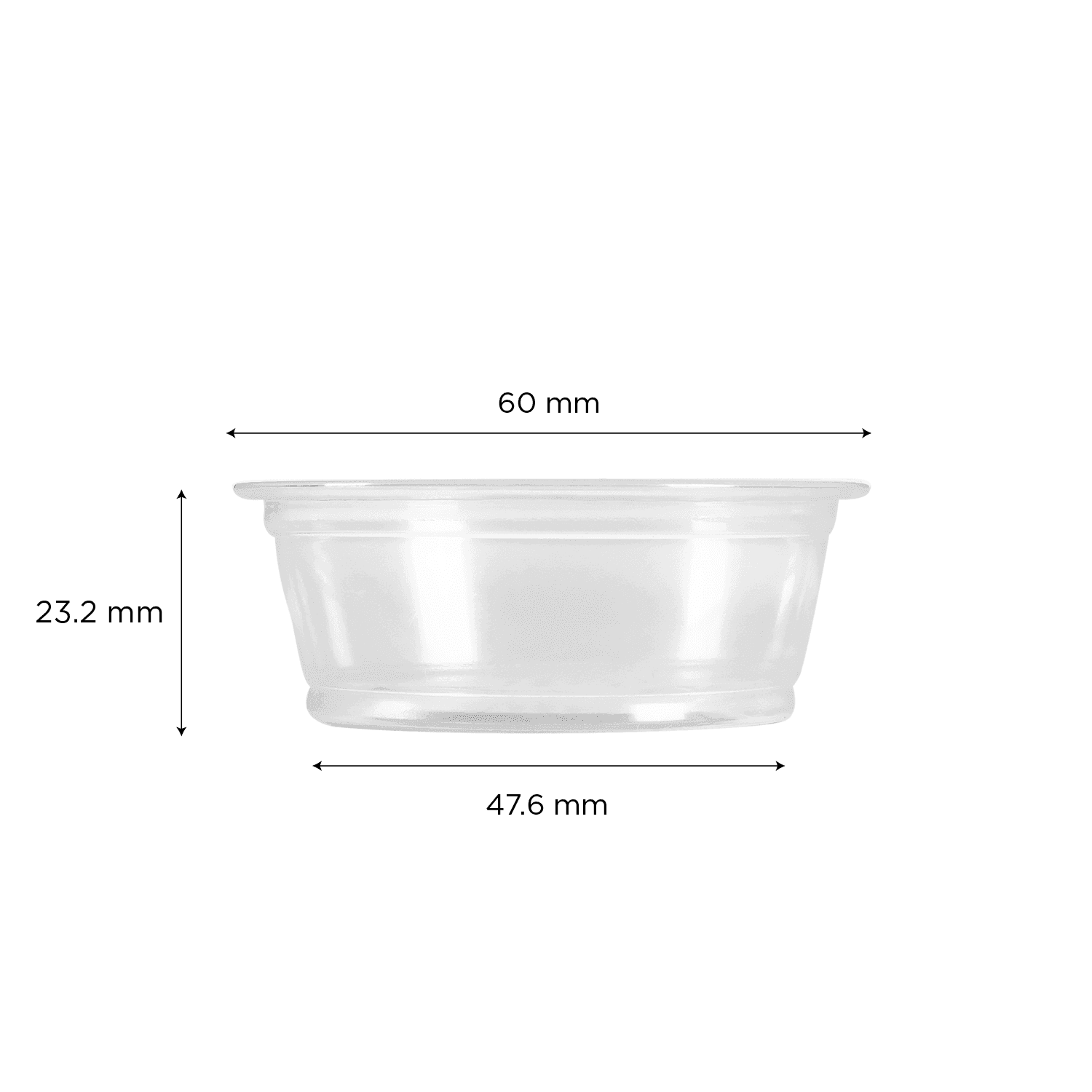 Karat 1.5 oz PP Plastic Portion Cups, Clear - 2,500 pcs