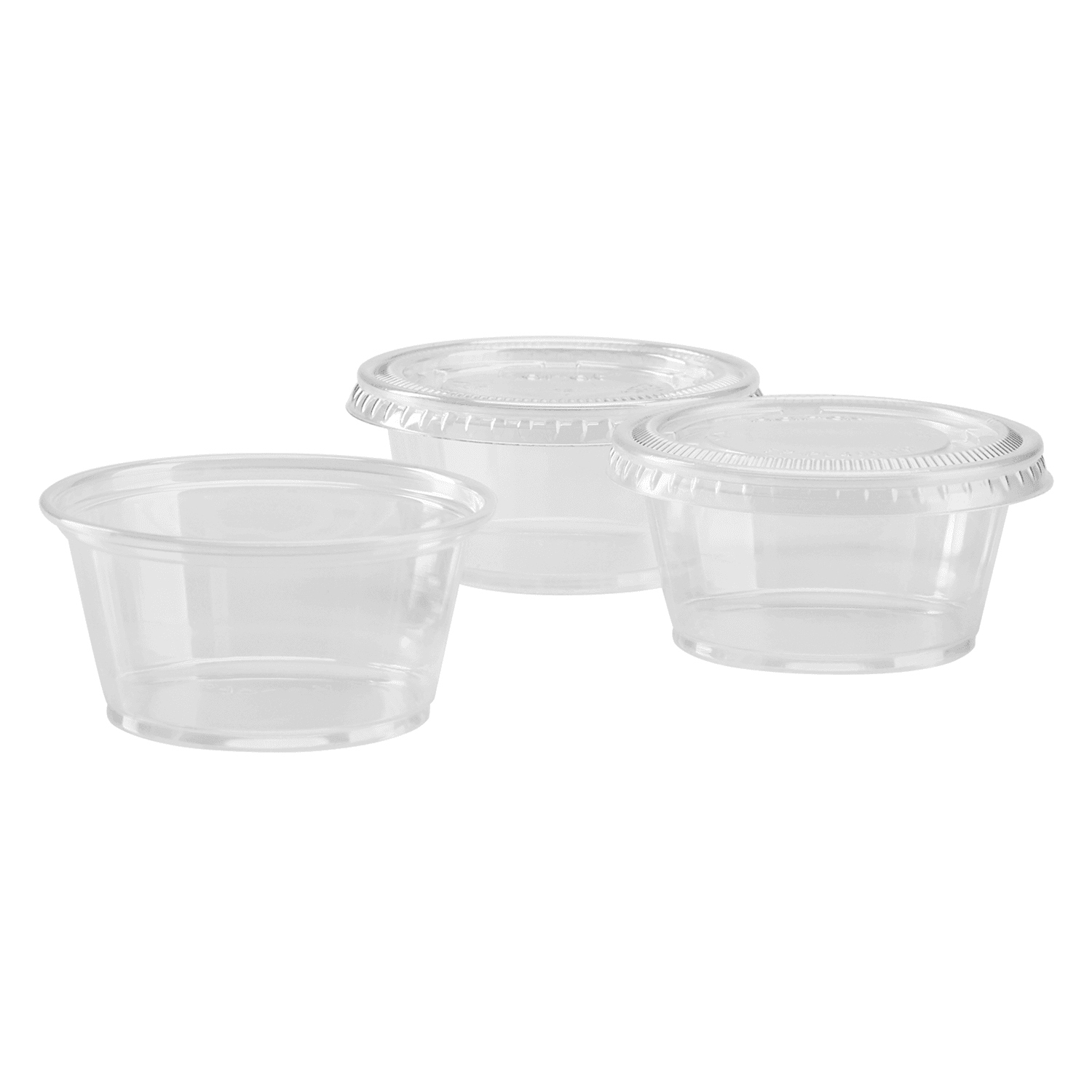 Karat 3.25 oz PP Plastic Portion Cups, Clear - 2,500 pcs