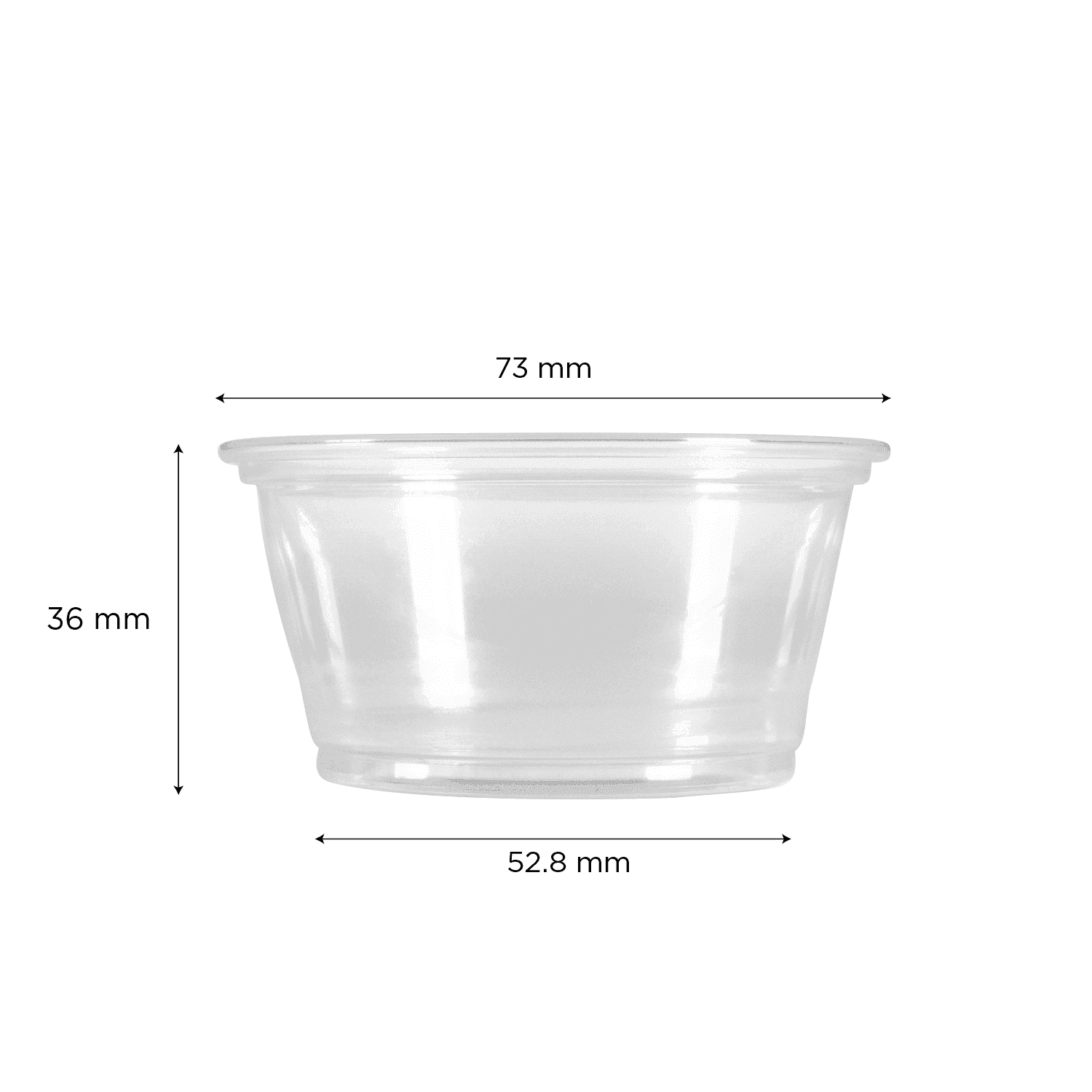 Karat 3.25 oz PP Plastic Portion Cups, Clear - 2,500 pcs