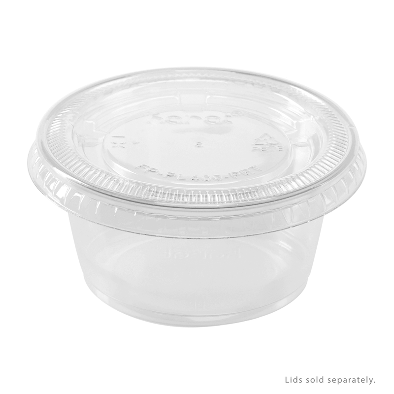 PLASTIK PC-03 Portion Cup with Hinged Lid, 3 Oz. (2000/Case)