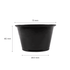 Black Karat 4 oz PP Plastic Portion Cups with dimensions