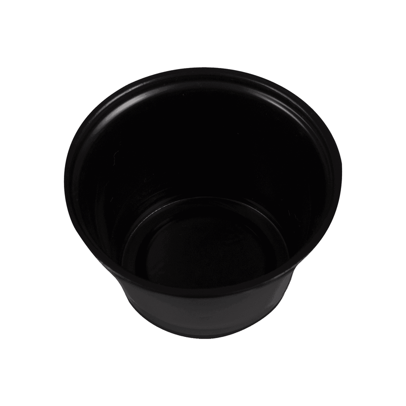 Black Karat 4 oz PP Plastic Portion Cups from above