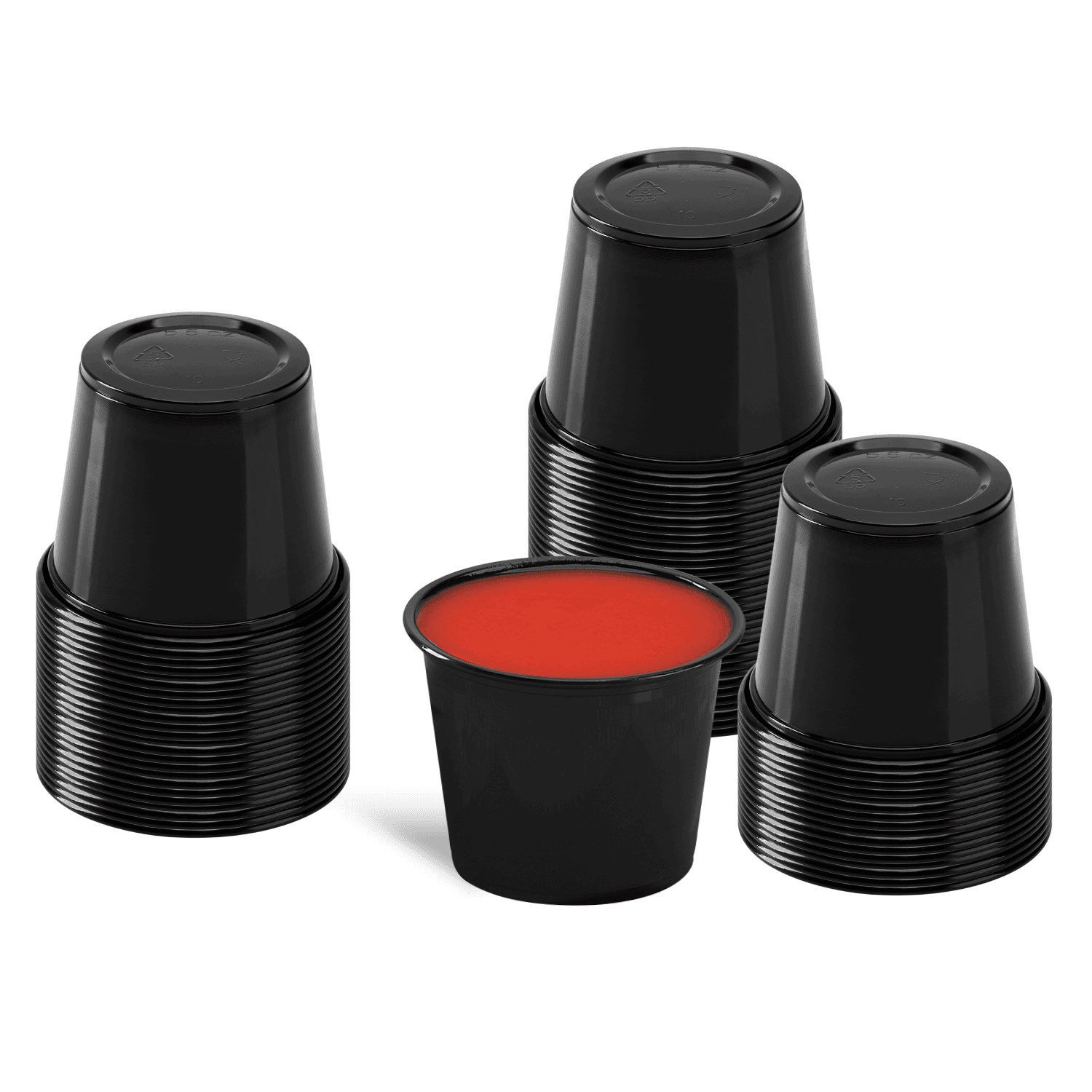 Karat 5.5 oz PP Plastic Portion Cups stacked