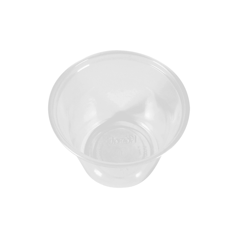 Clear Karat 5.5 oz PP Plastic Portion Cup from above