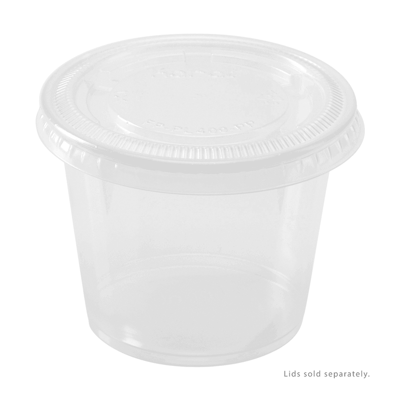 Karat 1.5 oz & 2 oz PP Plastic Portion Cup Lids - 2,500 Pcs