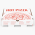 Corrugated Pizza Box, 10''x10''x2'', Generic Print - 50 pcs