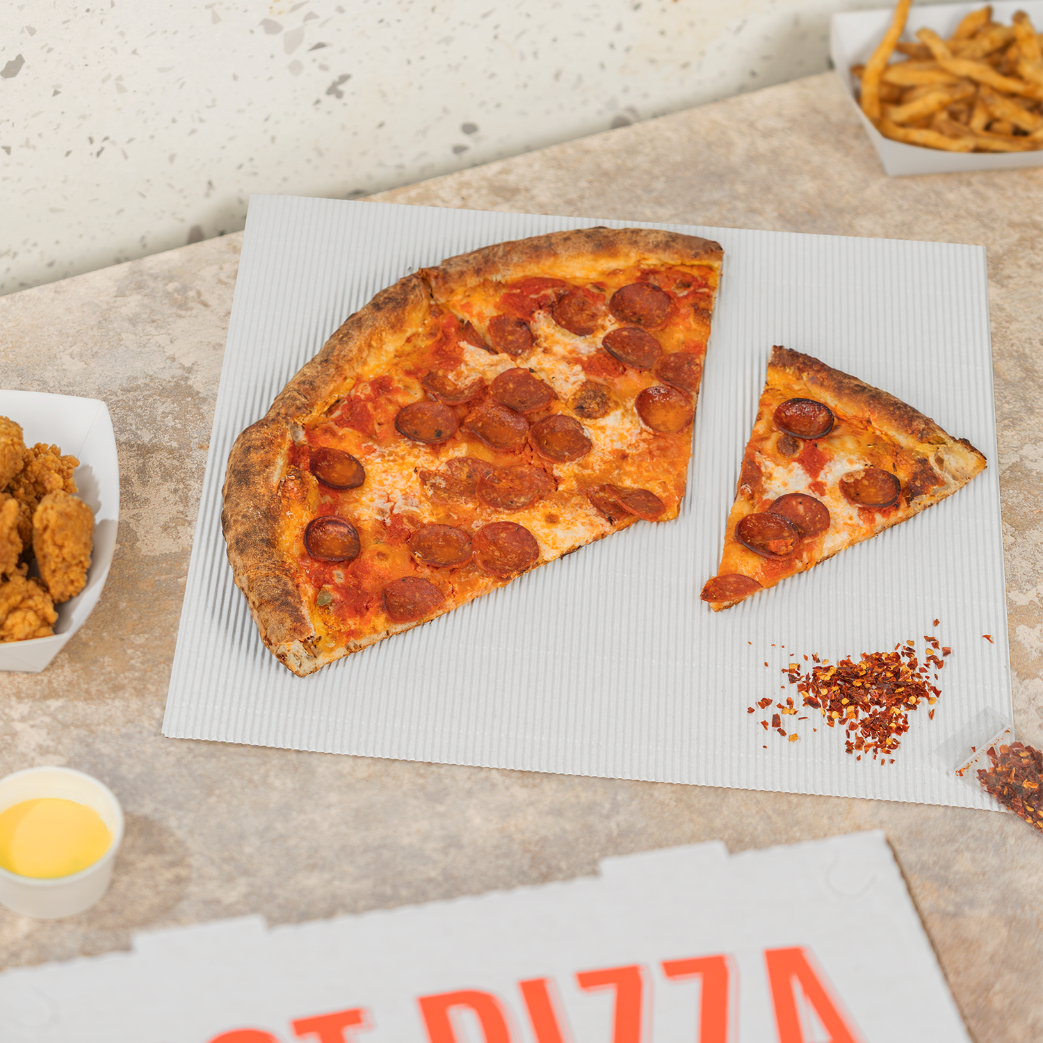[200 ct] Corrugated Pizza Pads, White