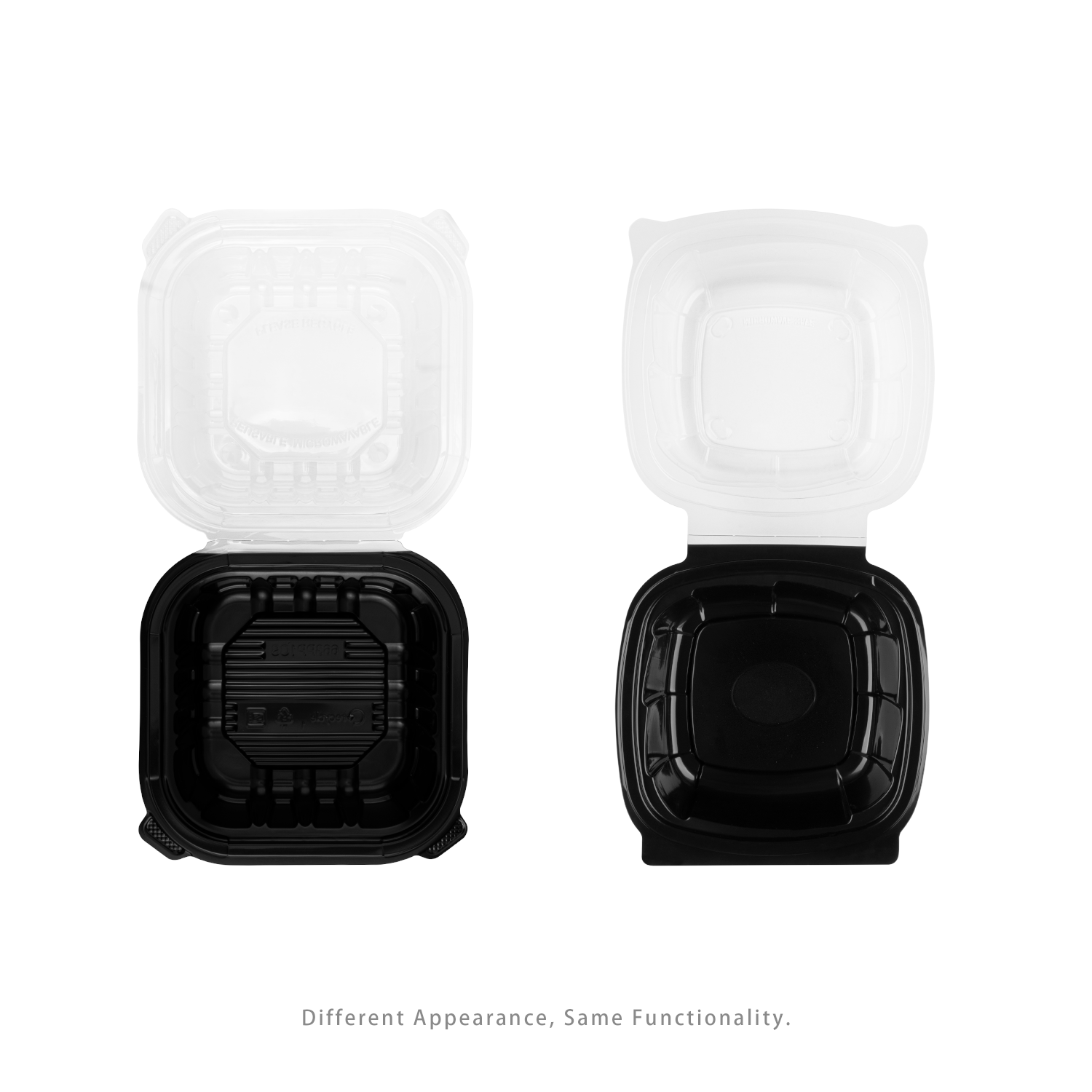 [300 ct] 6" x 6" Premium PP Hinged Container