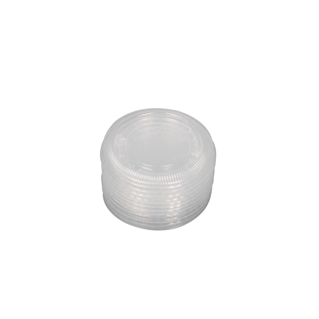 Karat 3.25 oz, 4 oz & 5.5 oz PP Plastic Portion Cup Lids (73mm) - 2,500 pcs