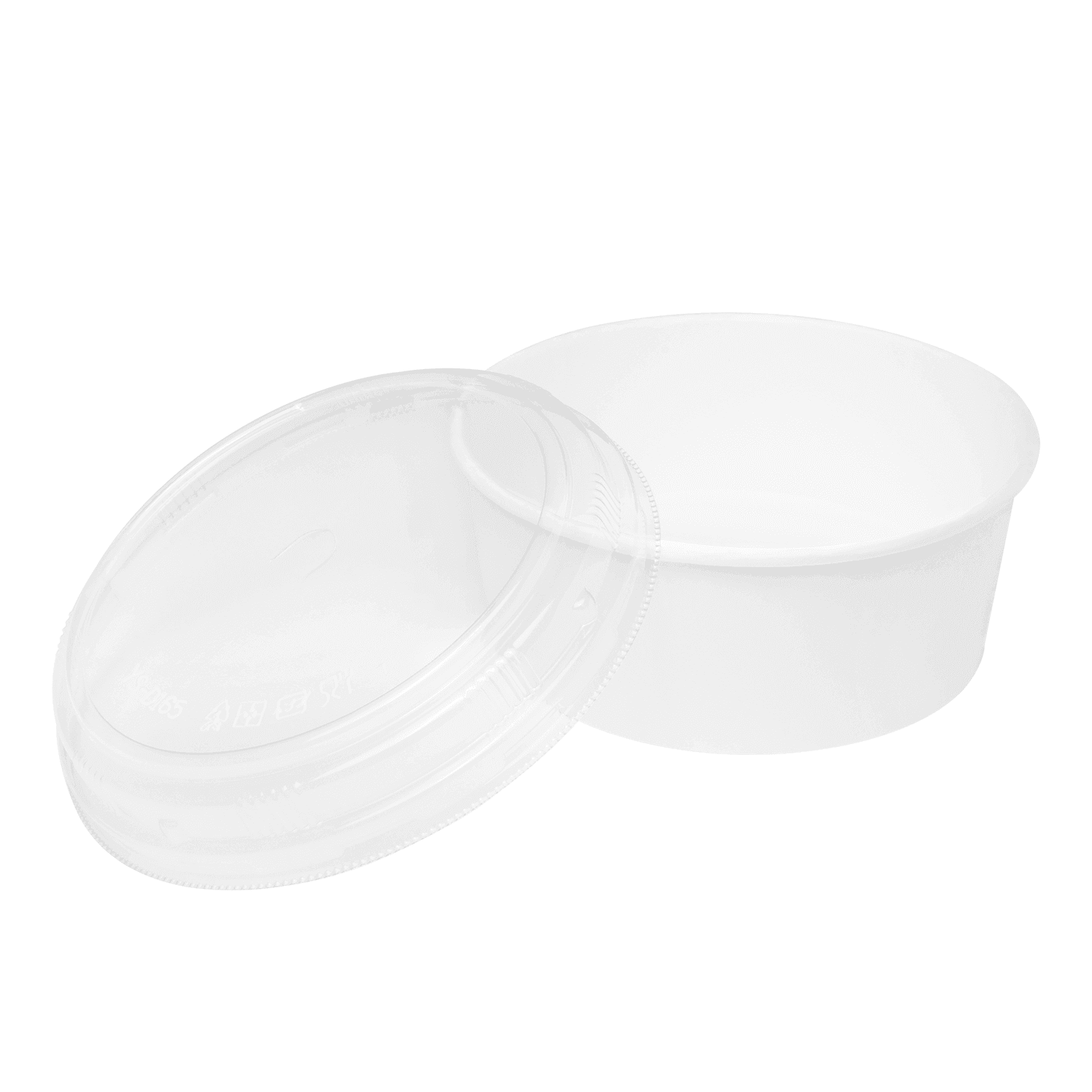 White Karat 32oz Paper Short Buckets with matching lid