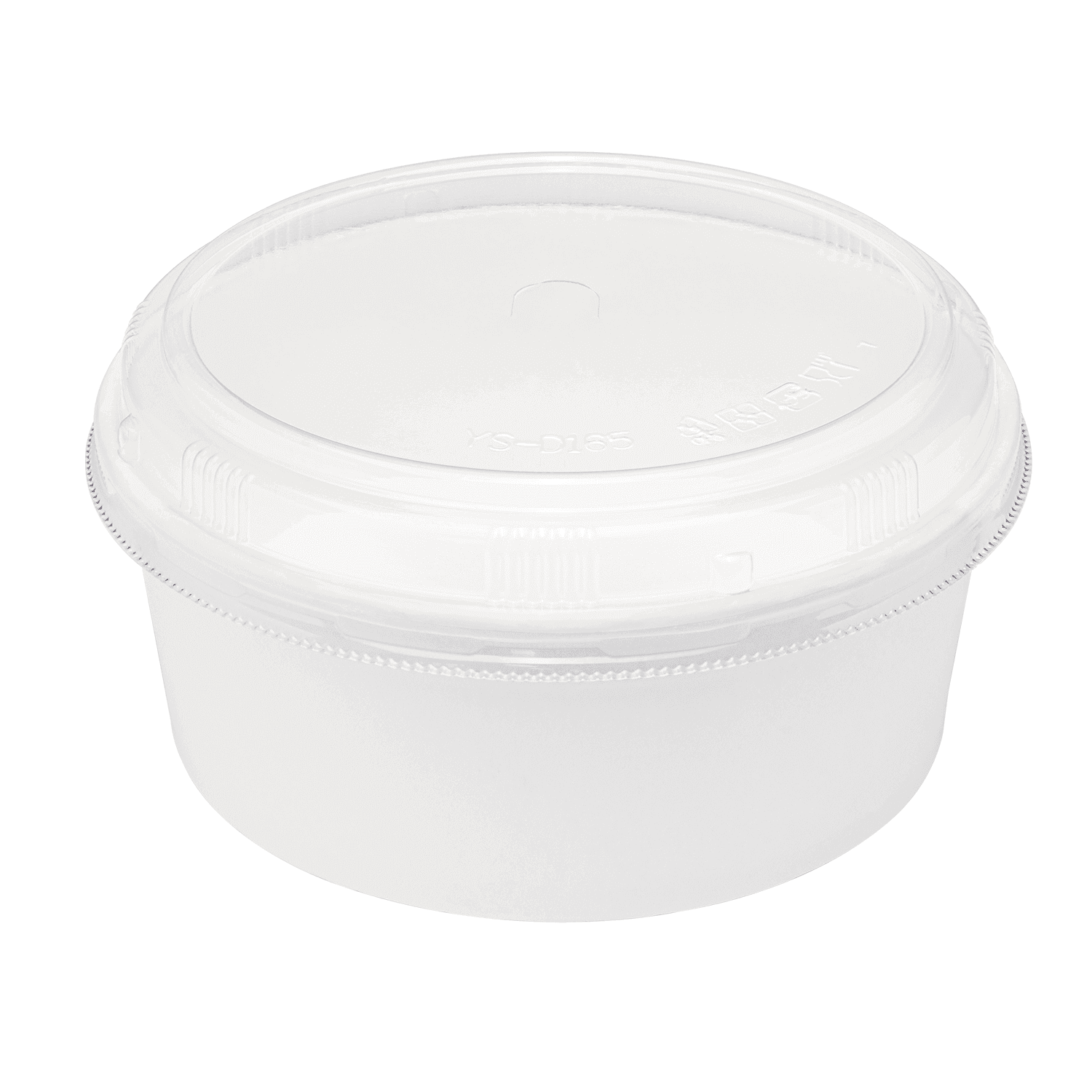 White Karat 32oz Paper Short Buckets with matching lid on bucket