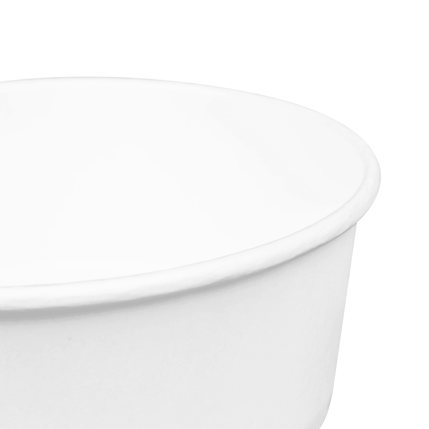 White Karat 32oz Paper Short Buckets upper rim