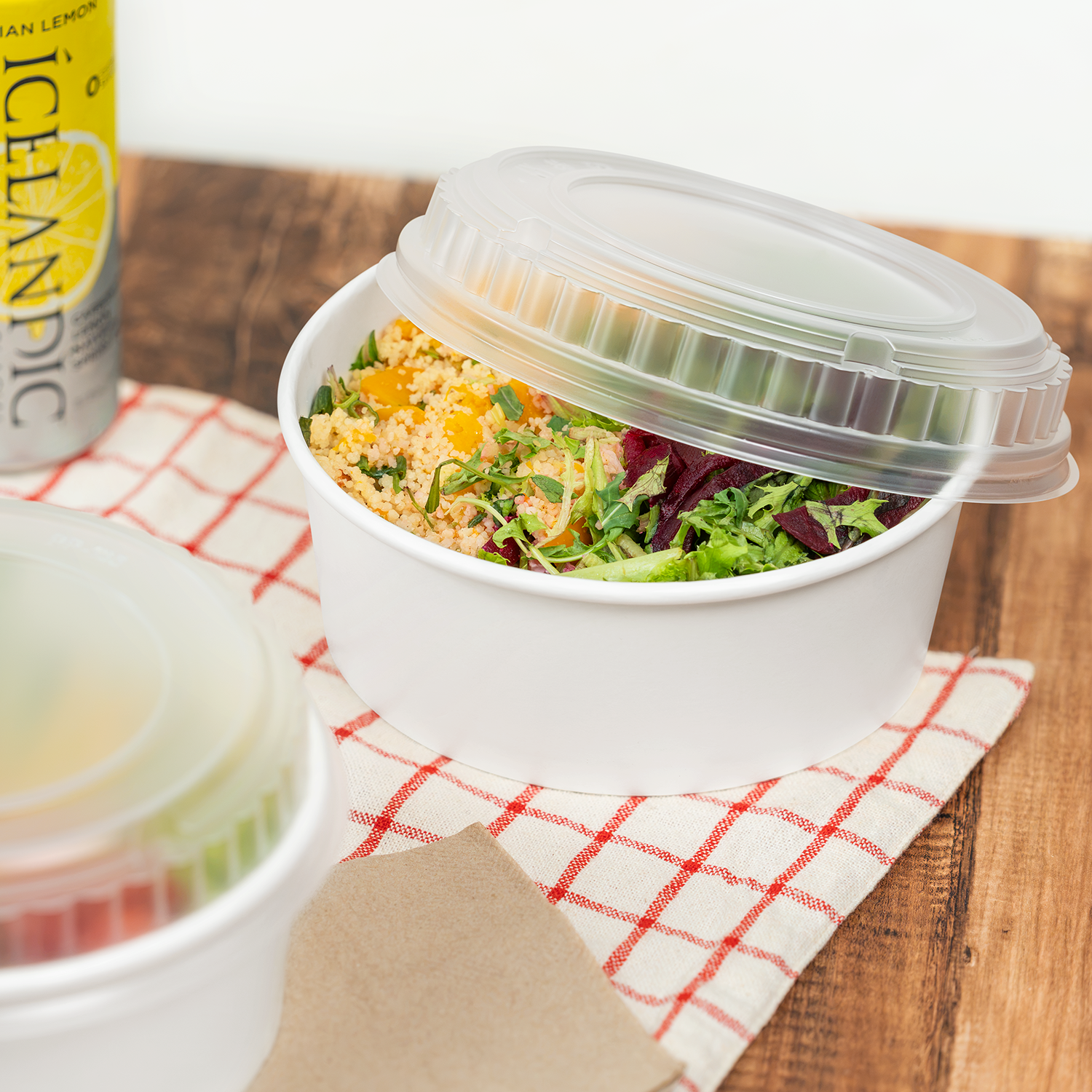 [360 ct] Dome Lid for 32 oz Paper Short Bucket | PP